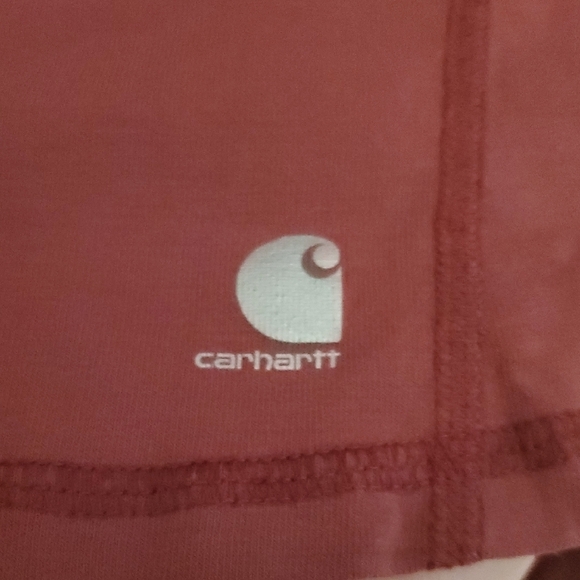 Carhartt Brick Red Quarter Zip Pullover - Picture 3 of 4